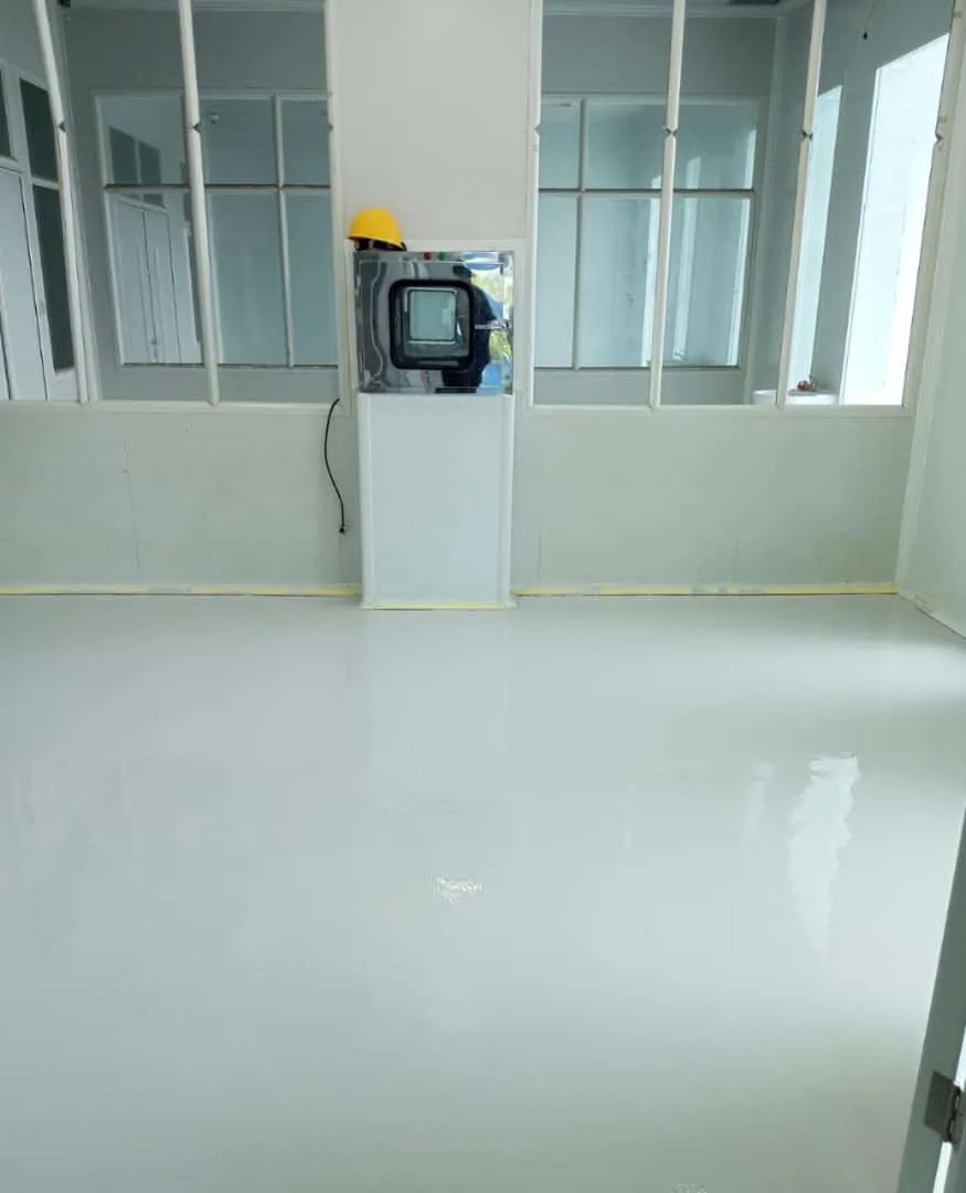 Epoxy putih untuk ruang bersih